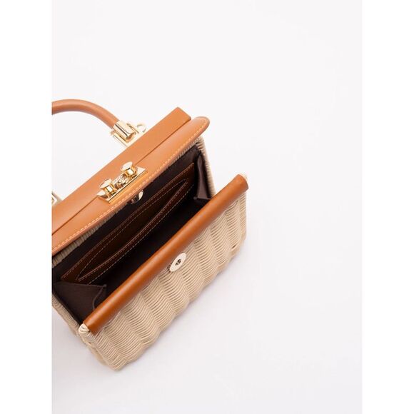 Rodo Women Wicker And Leather Small Handbag - Picture 6 of 6